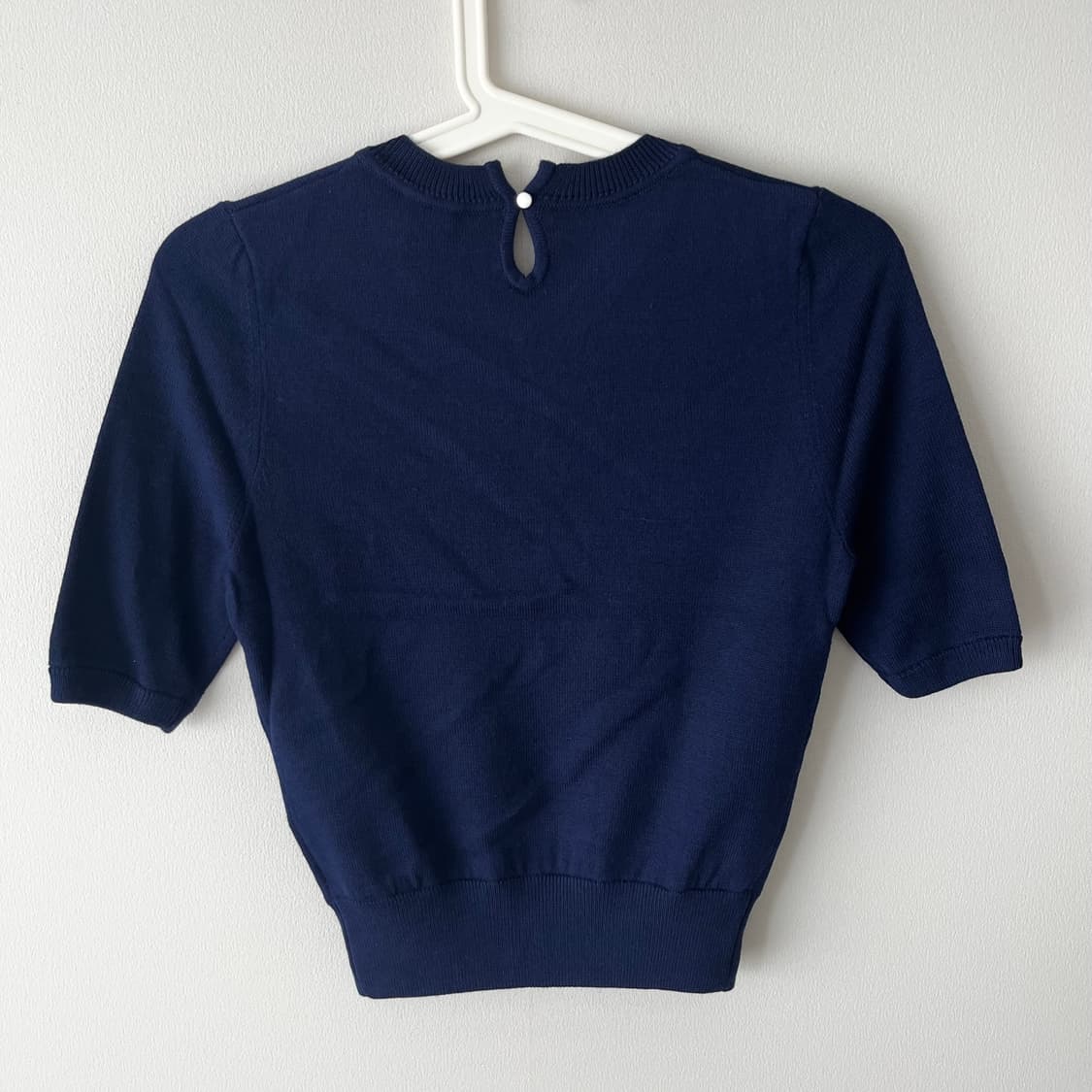 [6,8,10]슈슈통 25fw 숏 슬리브 반팔 니트/네이비 상품이미지2