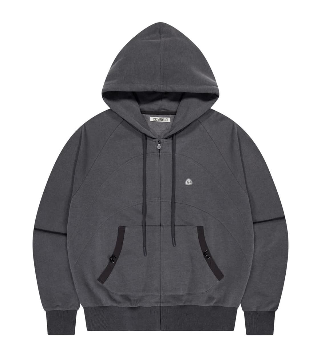 코이세이오 스트링 포켓 후드집업 블랙 상품이미지1