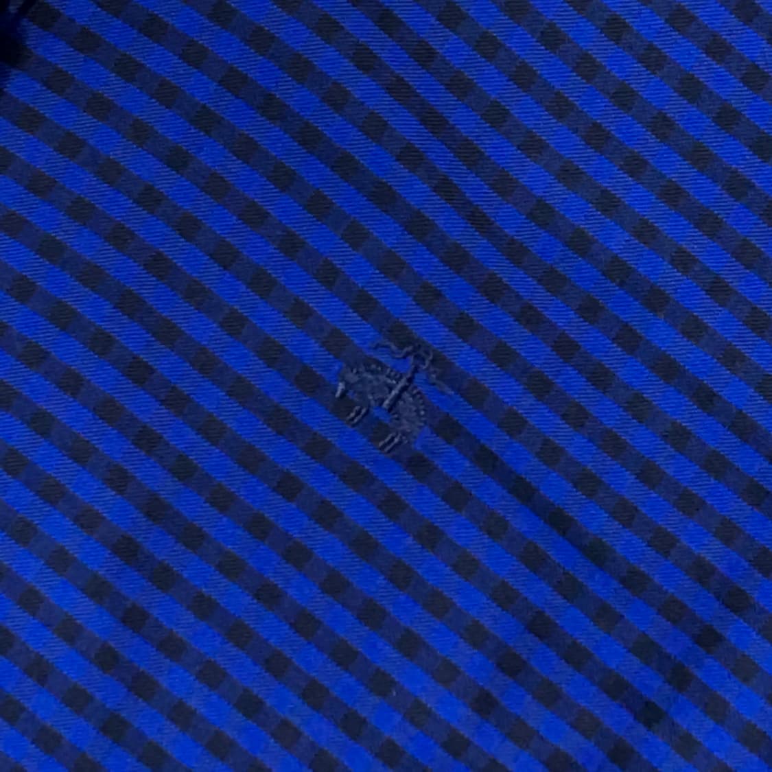 브룩스브라더스 딥 블루 블랙 깅엄 체크 옥스포드 셔츠 남성 105 사이즈 상품이미지4