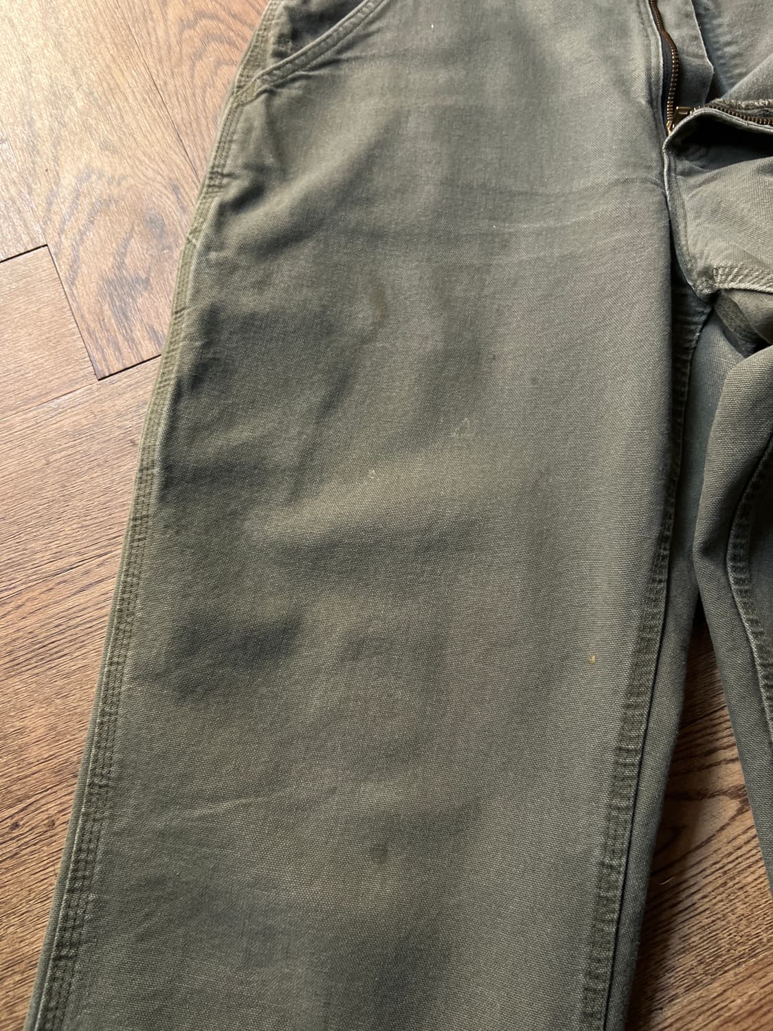 [34]칼하트 USA 빈티지 워싱 모스그린 싱글니 카펜터 워크 팬츠 상품이미지6