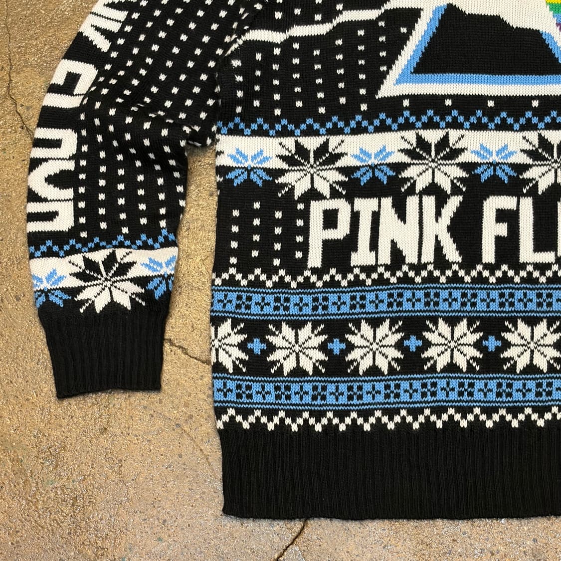 00s USA 빈티지 핑크플로이드 크리스마스 니트 밴드티 상품이미지6