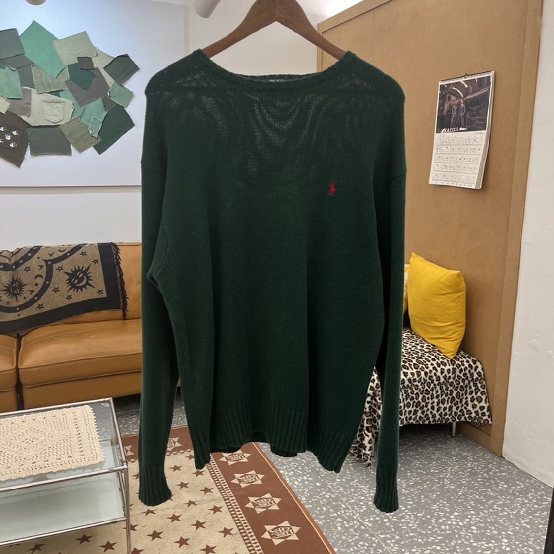 폴로 랄프로렌 모던 캐주얼  빈티지 딥그린 니트 XL C09972 상품이미지3