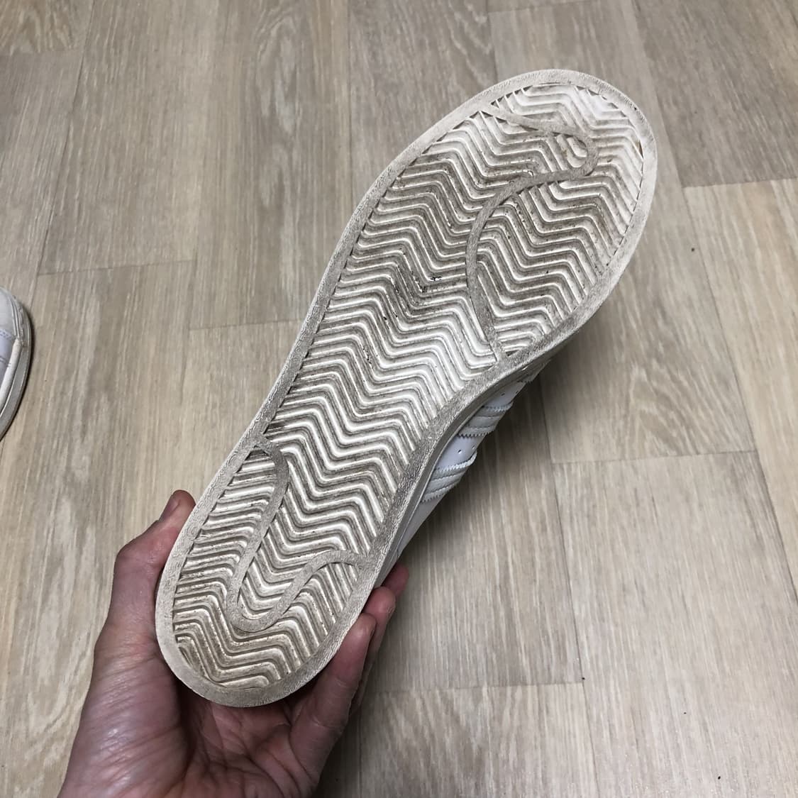 (265) 아디다스 adidas 리얼레더 슈퍼스타 화이트 265 상품이미지9