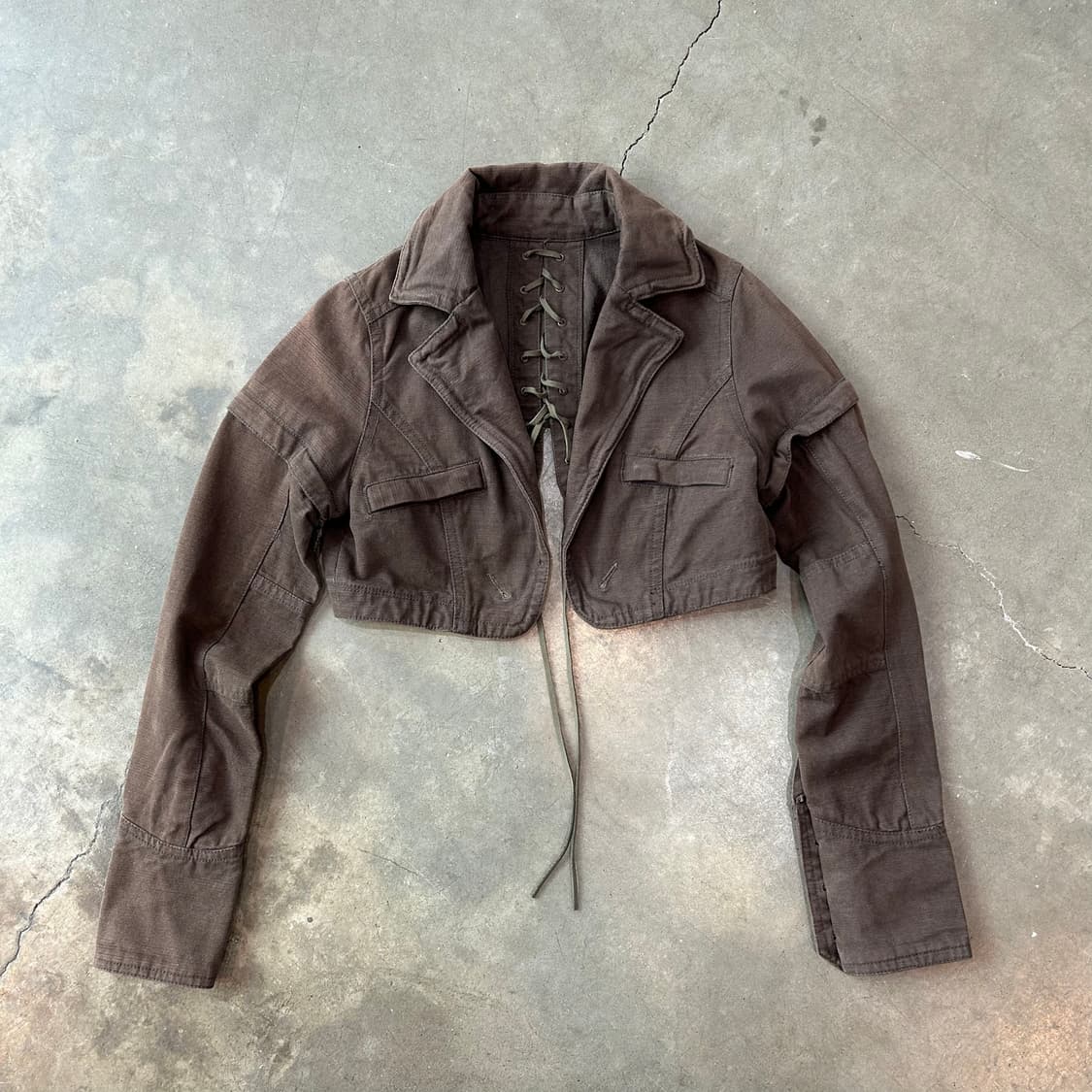 Cynical 브라운 트렌스폼 크롭 자켓 상품이미지2