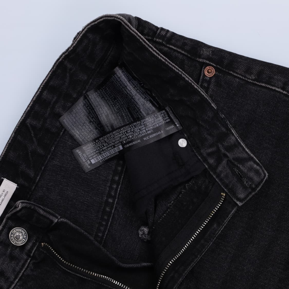 40 자라 흑청 데님팬츠 0210H2 상품이미지4