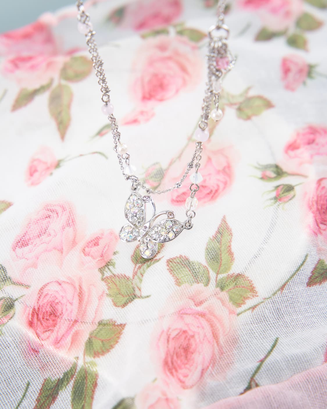 Anna Sui 이중 레이어드 드롭 화이트 목걸이 상품이미지2