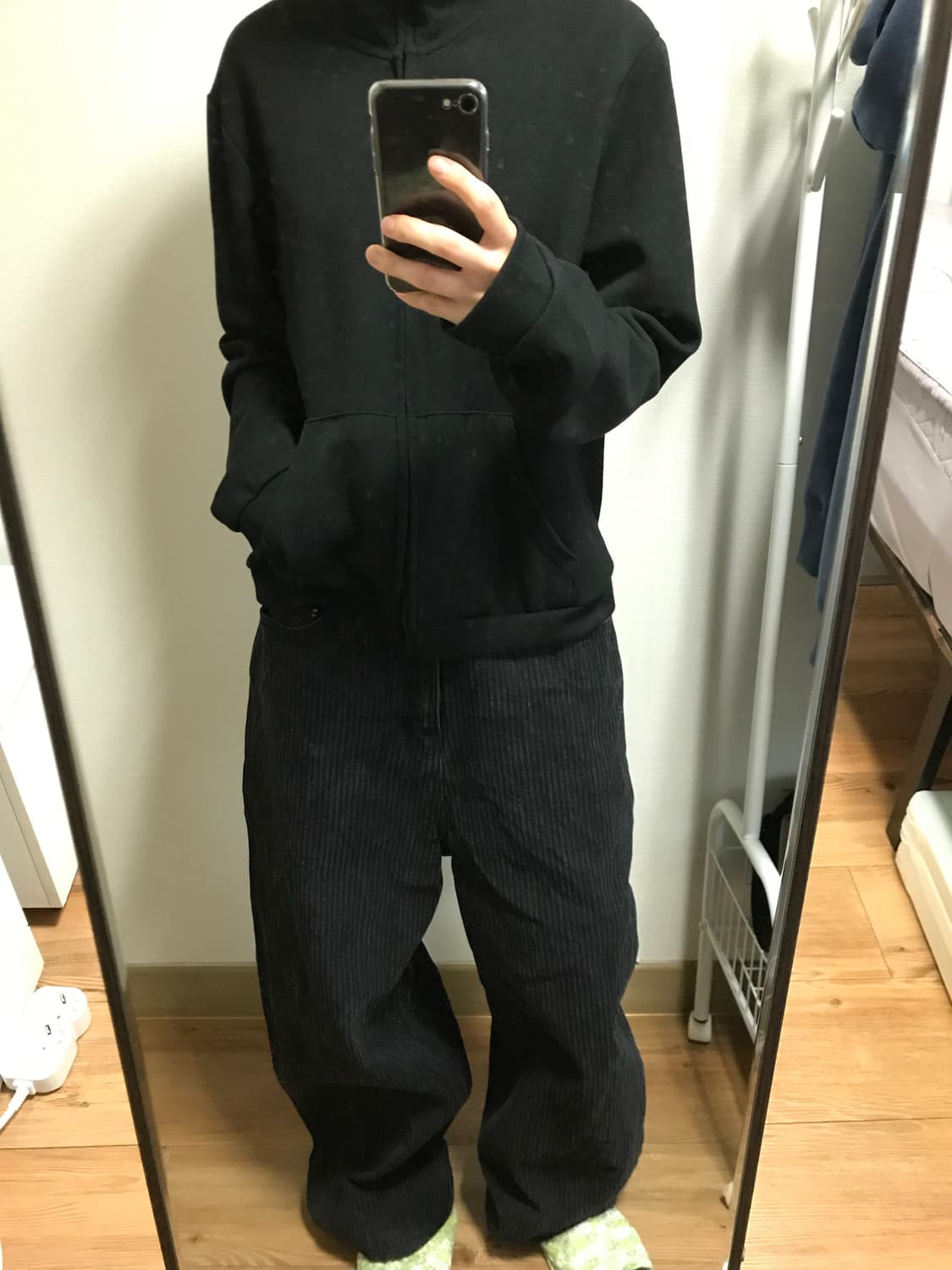 스트라이프 블랙팬츠 상품이미지2