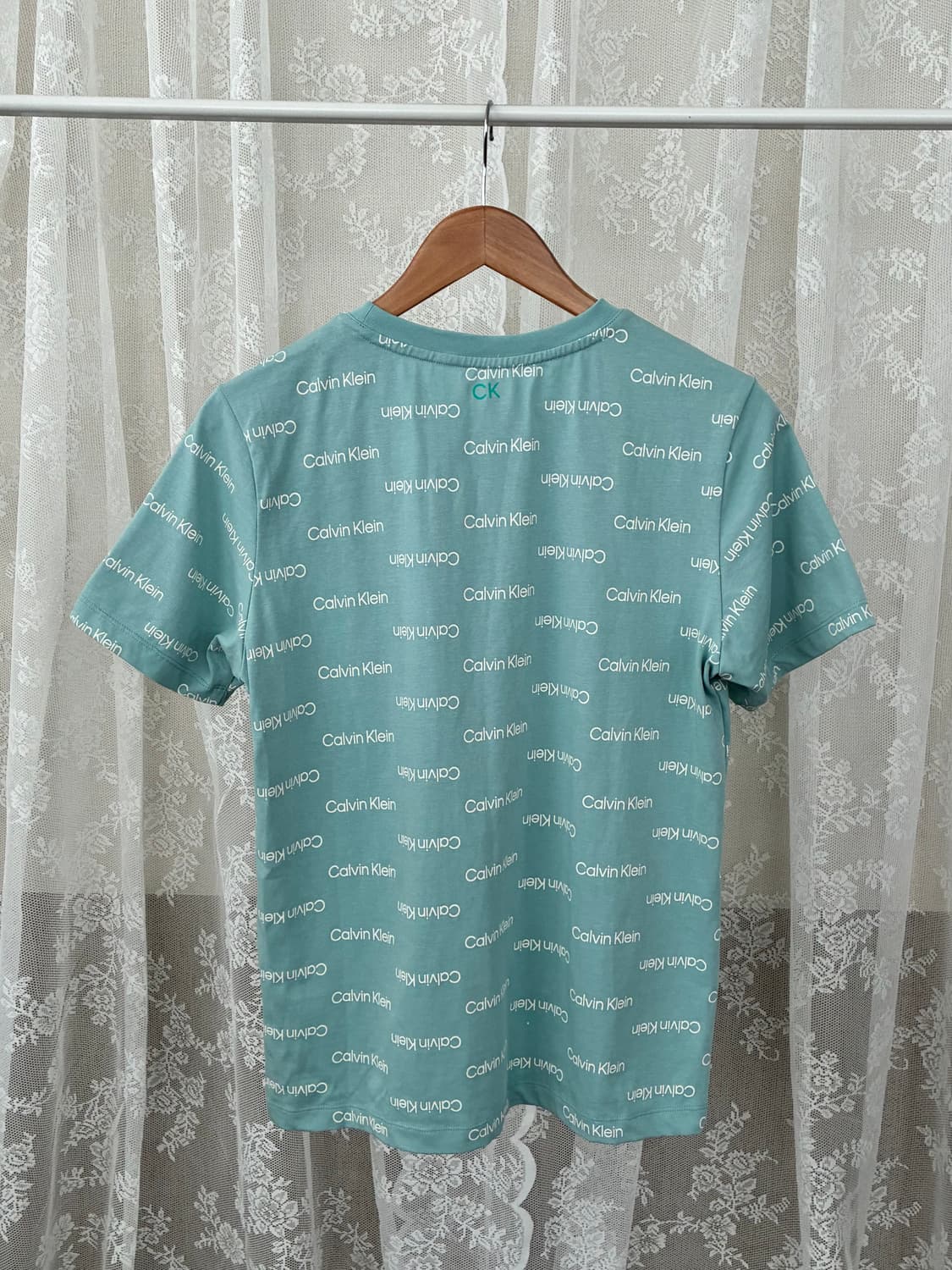 L) 캘빈클라인 로고 반팔 티셔츠 블루 상품이미지2