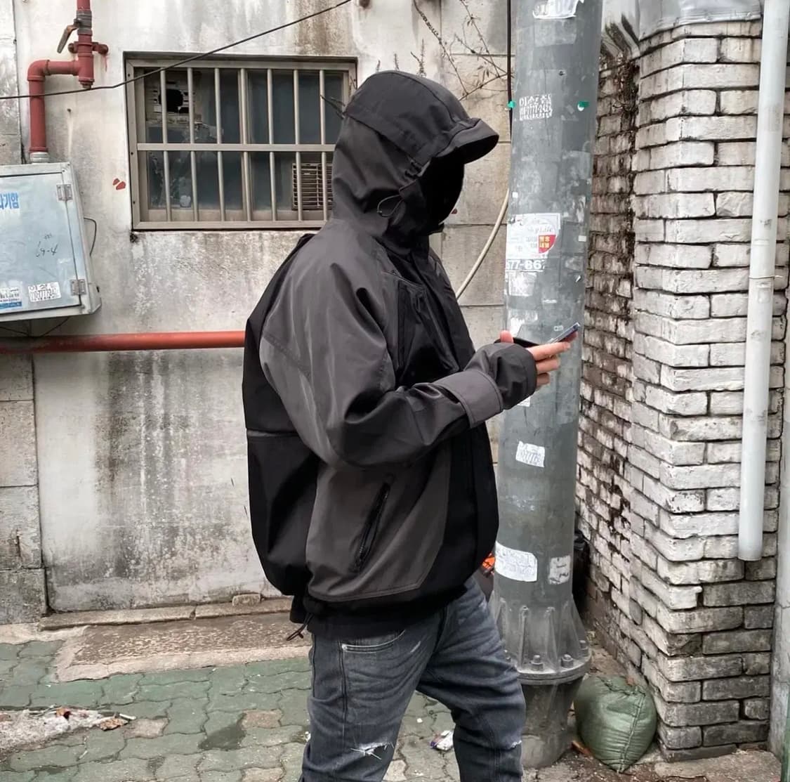 언더마이카 오크 더블 체스트 플랩 쉘파카 베티버 1size 상품이미지4