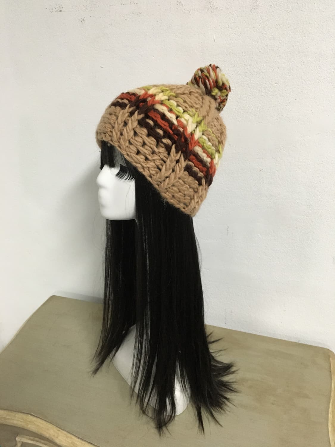  pom pattern knit beanie 상품이미지1