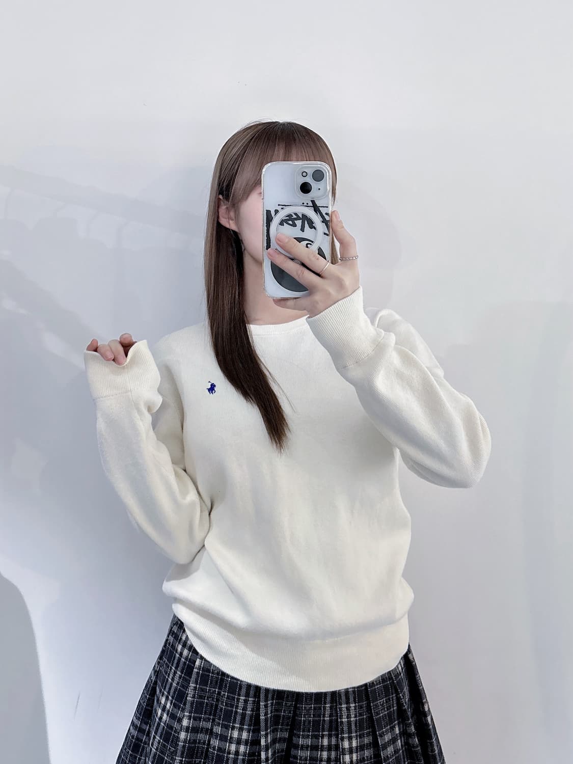 폴로랄프로렌 네이비포니 크림 니트 상품이미지1