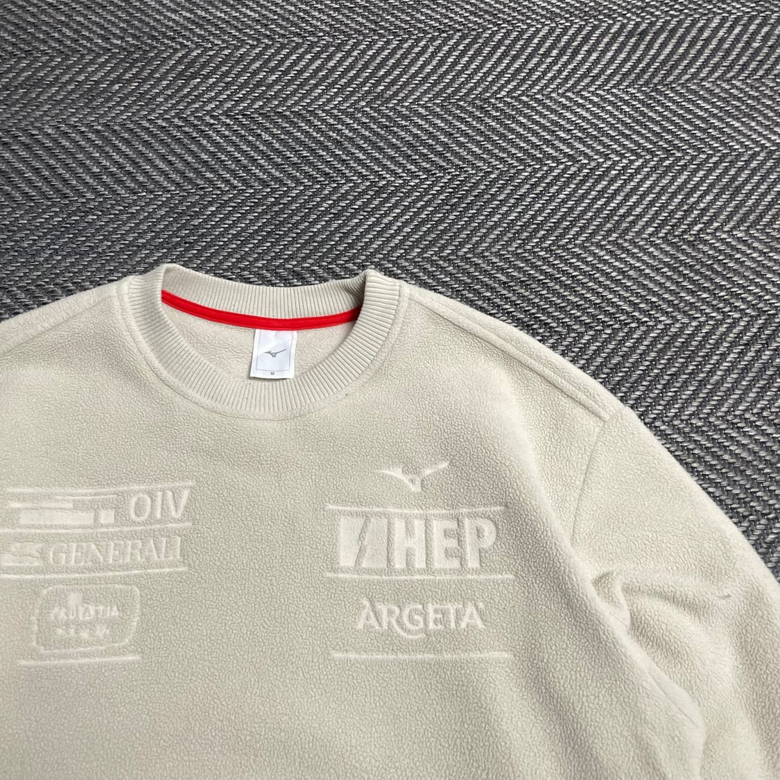 미즈노 CRO SKI 플리스 맨투맨 아이보리o 5344 상품이미지4