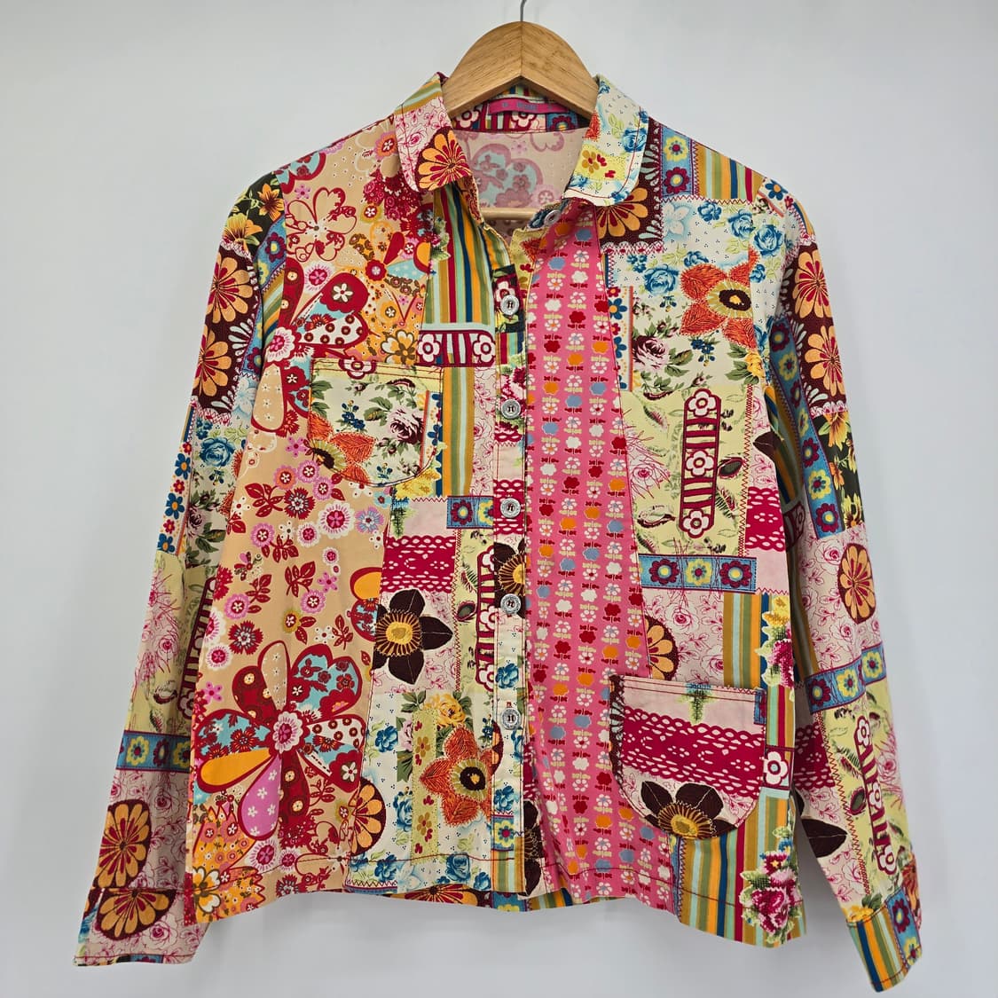 패치워크 플라워 패턴 셔츠 자켓 상품이미지9