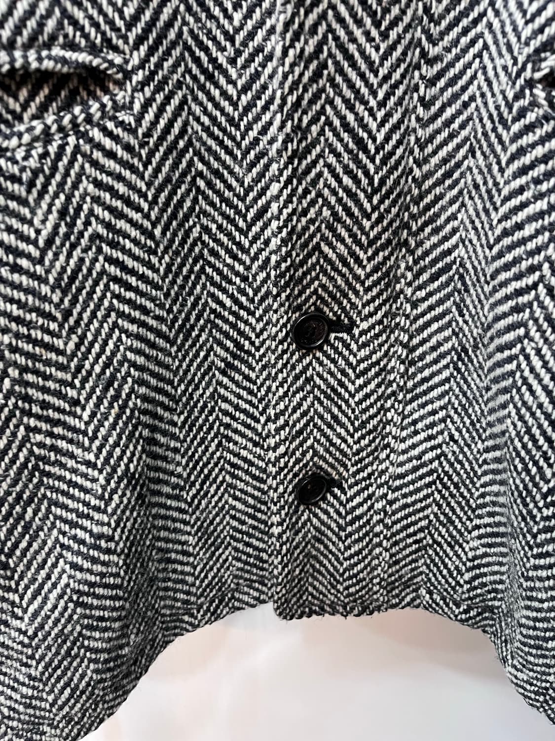 크리스챤 디올 헤링본 패턴 울 하프코트 상품이미지5