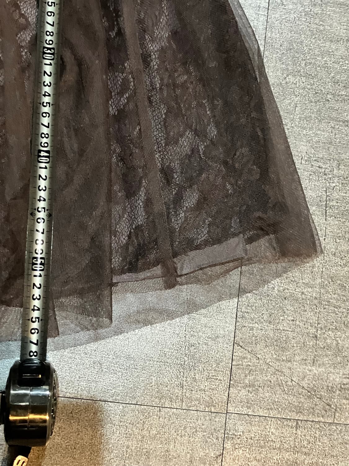 일본빈티지 Stylenote 하구미달천깔페어리 샤스커트 브라운 상품이미지3