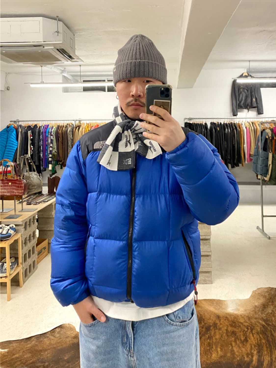 MIZUNO checker board muffler 체커보드 머플러 상품이미지1