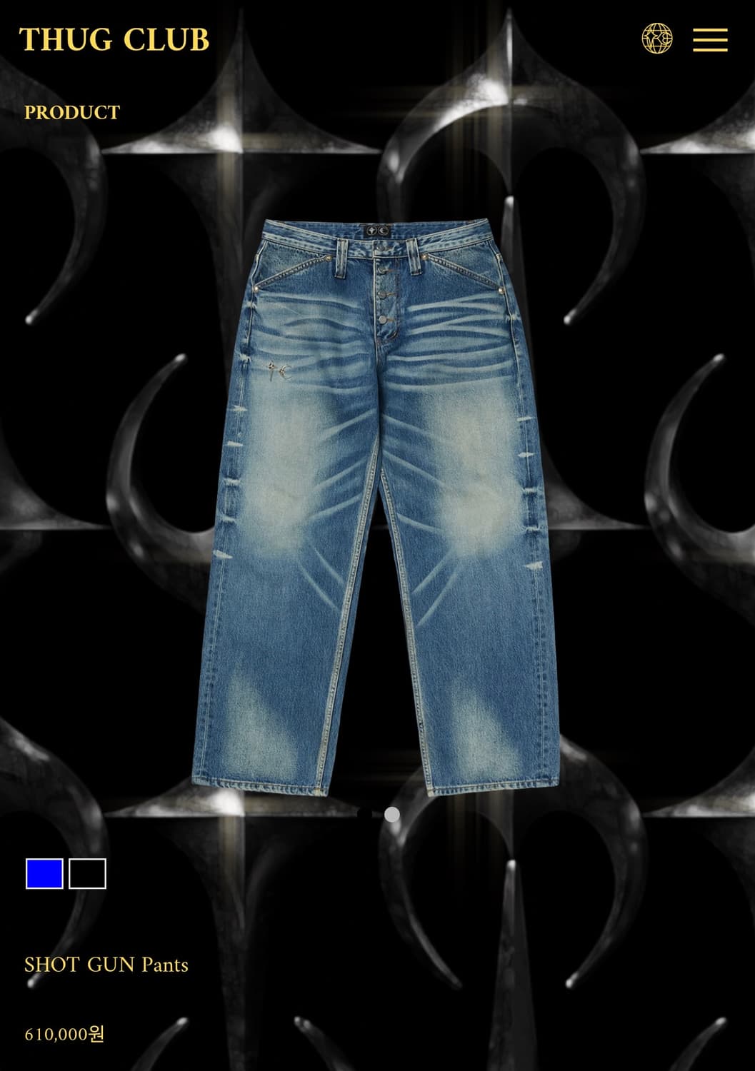 떠그클럽 shot gun 샷건팬츠 블루 -2size- 상품이미지4