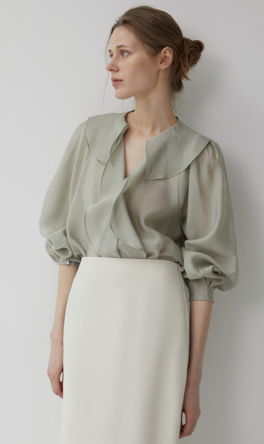 모멧 리아프 민트 블라우스  상품이미지2