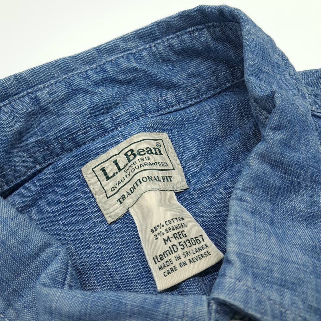 CN813 M 엘엘빈 샴브레이 긴팔 셔츠 남방 상품이미지4