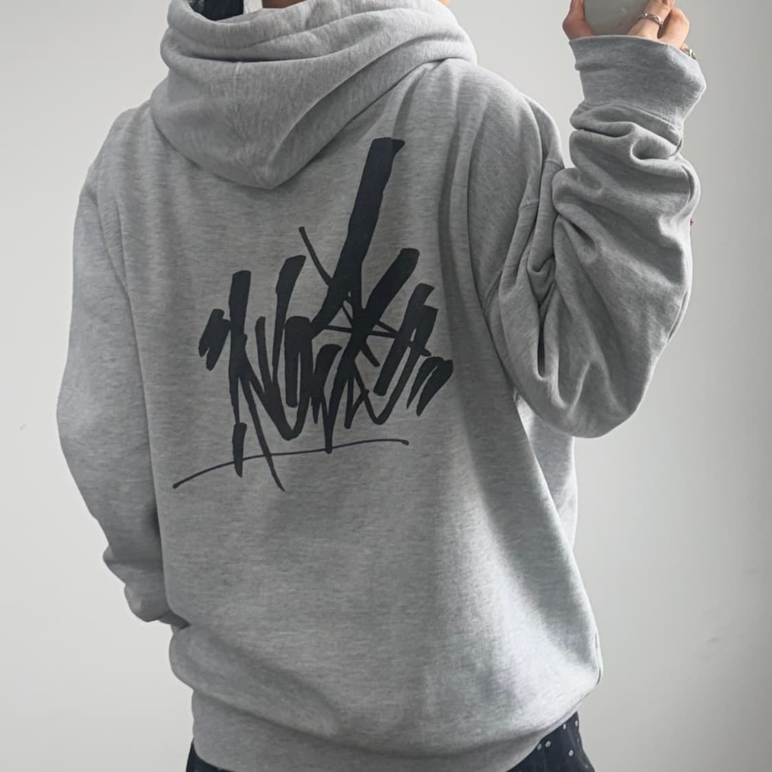 Obey 오베이 백포인트 그레이 후드티 상품이미지3