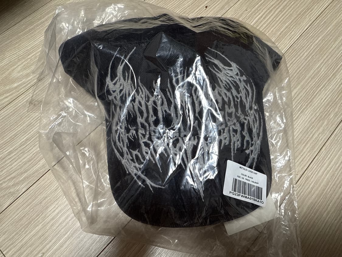 ( 미개봉) PROJECT G/R 메탈릭 로고 캡 블랙 상품이미지4