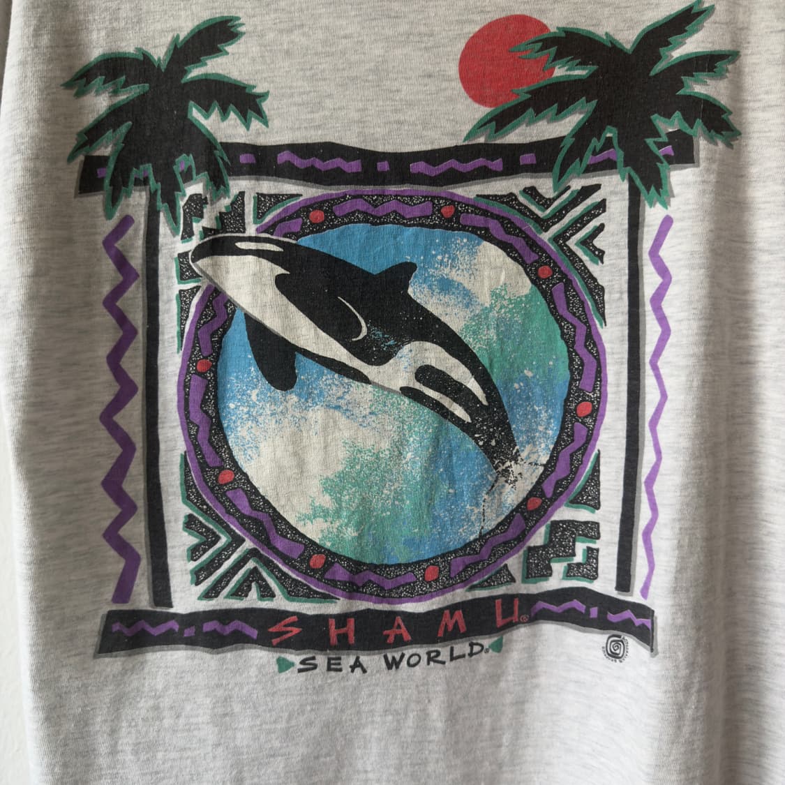 90s shamu sea world 샤무 빈티지 티셔츠 상품이미지3