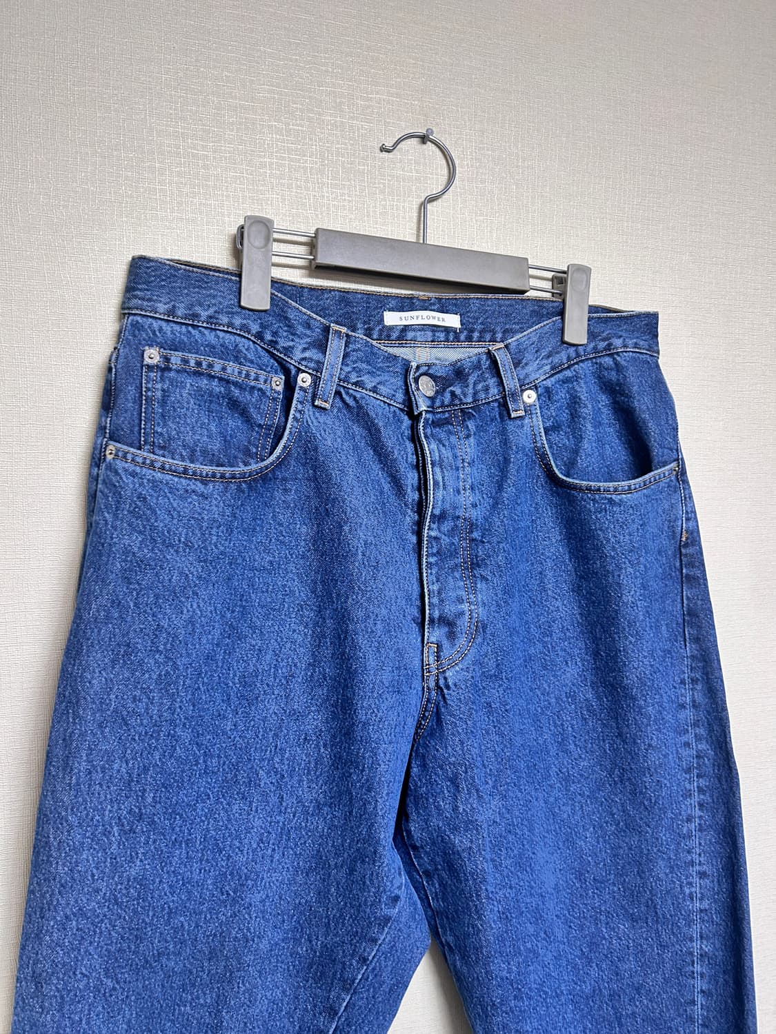 [33x32] 썬플라워 와이드 트위스트 데님 상품이미지2