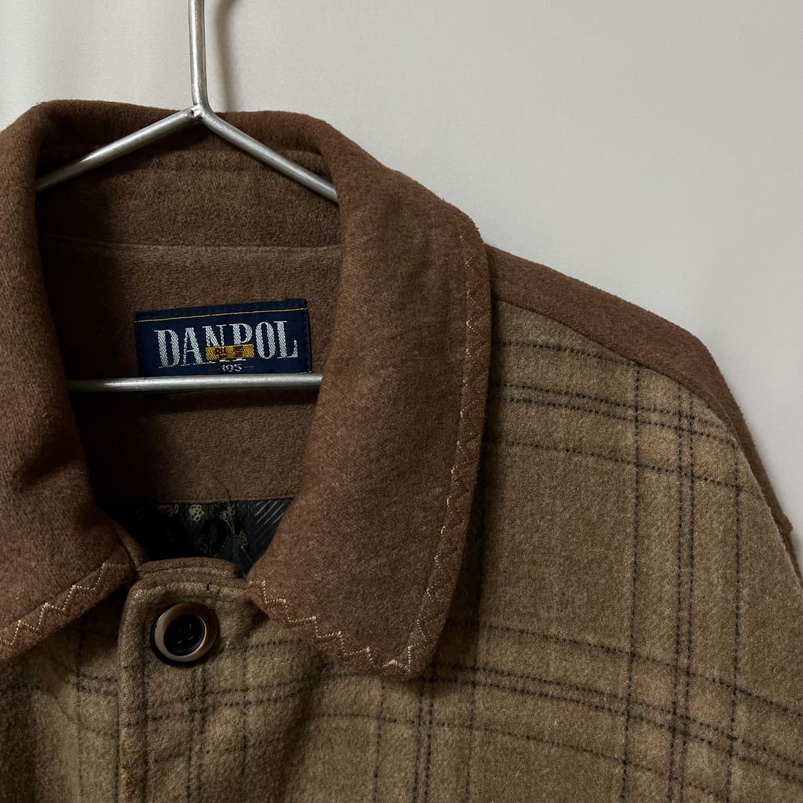 덴폴 체크 모직 코트 자켓 XL/105 상품이미지3