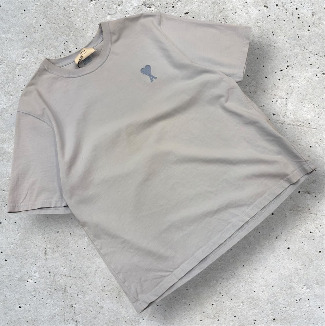 [M] 아미 스몰 하트 반팔티 스카이 블루 B870 상품이미지1