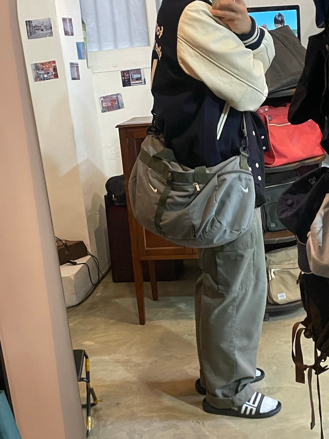 빈티지 나이키 보스턴 크로스백 카키 상품이미지10