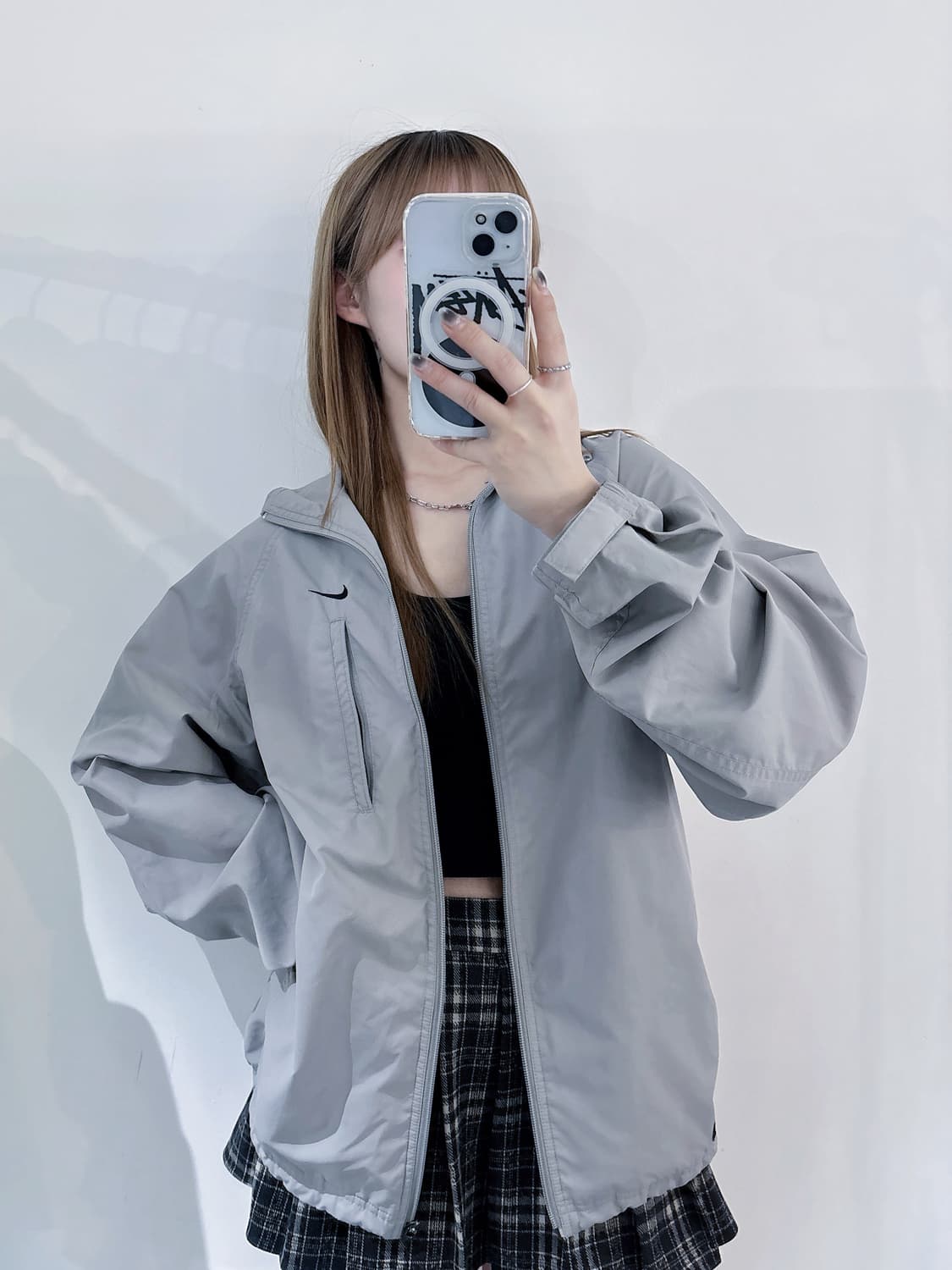 나이키 00‘s 실버그레이 스우시 바람막이 상품이미지2