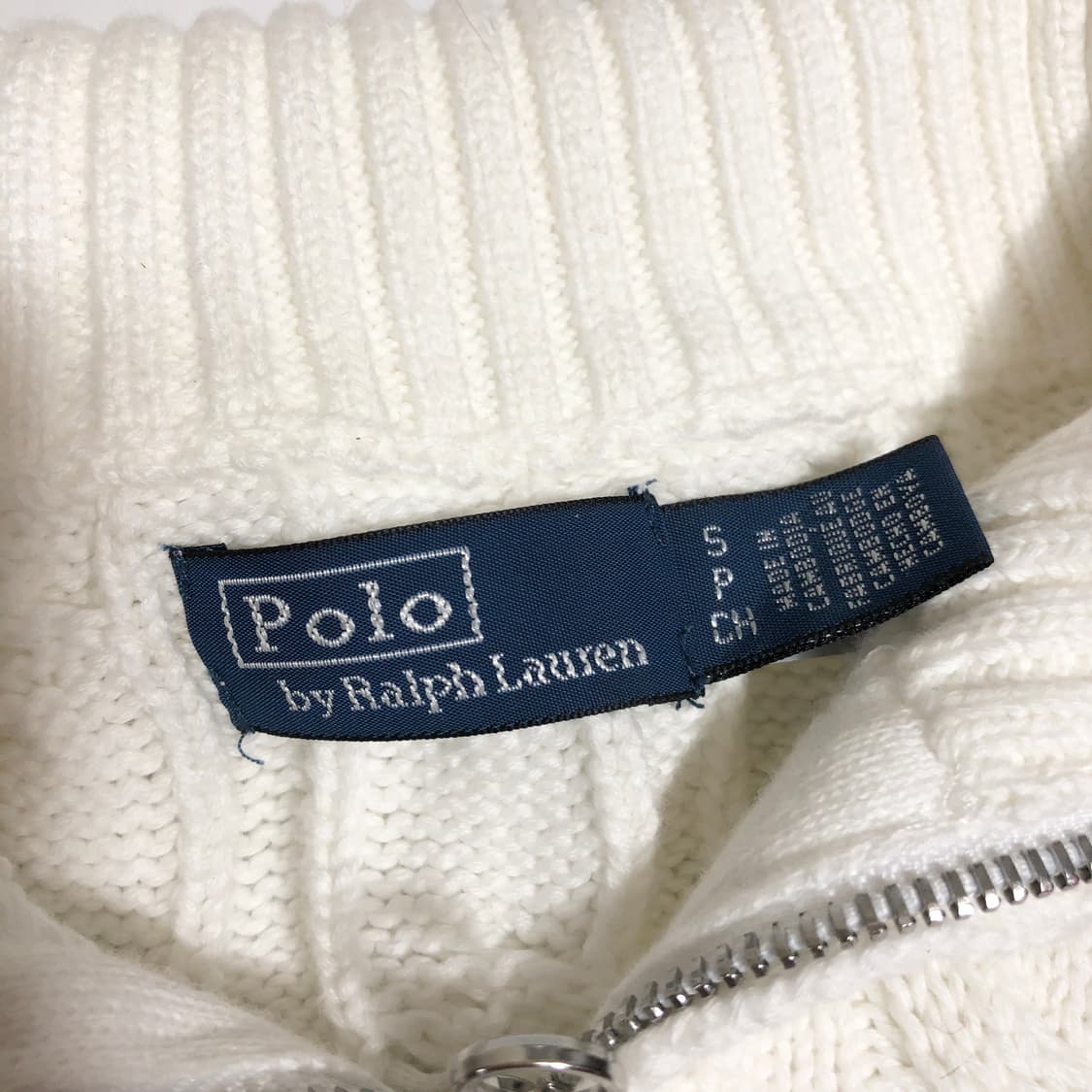 폴로 랄프로렌 케이블 하프집업 니트 S 상품이미지2