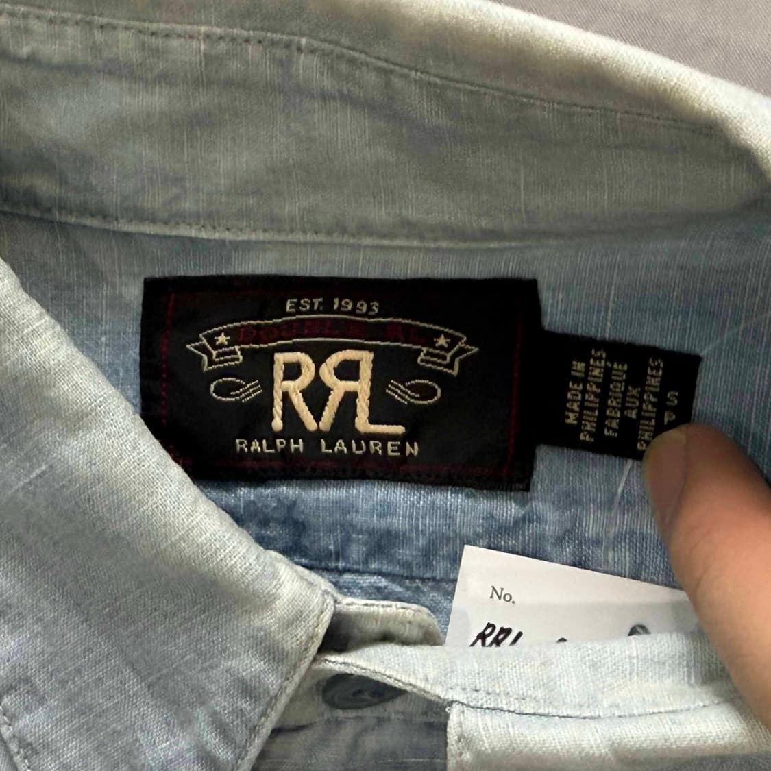 RRL 더블알엘 샴브레이 반팔 셔츠 상품이미지4