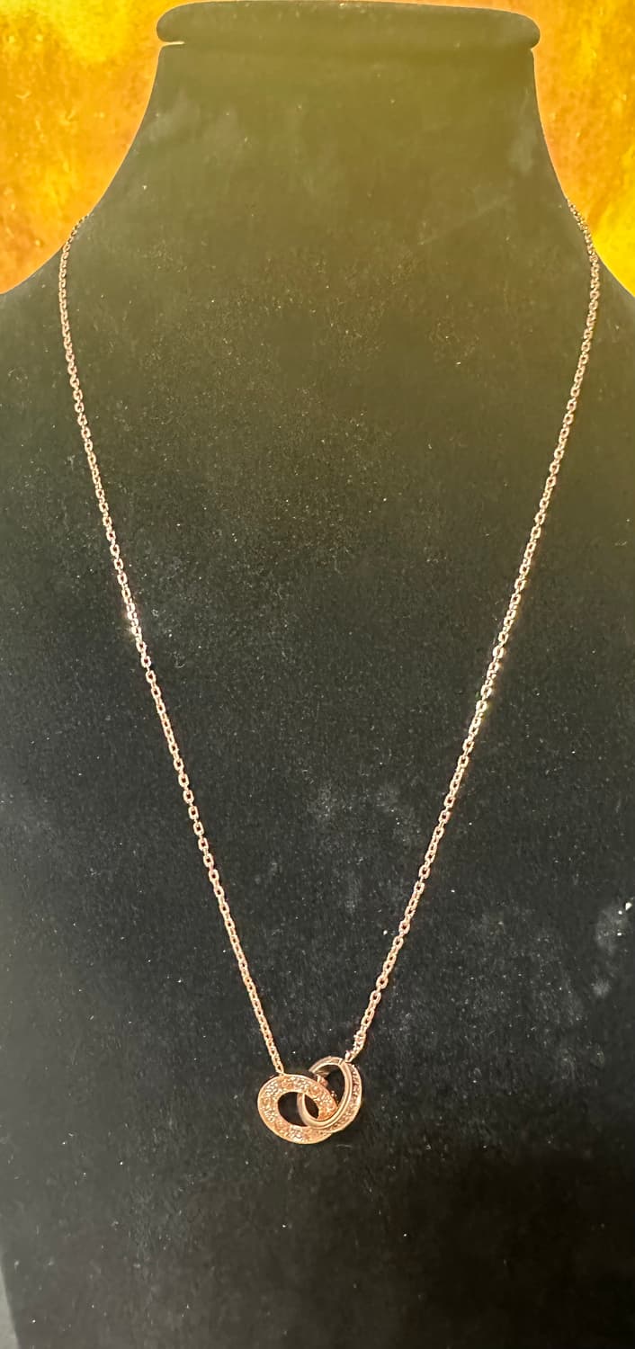 Au750로즈골드 링 팬던트 목걸이  상품이미지1