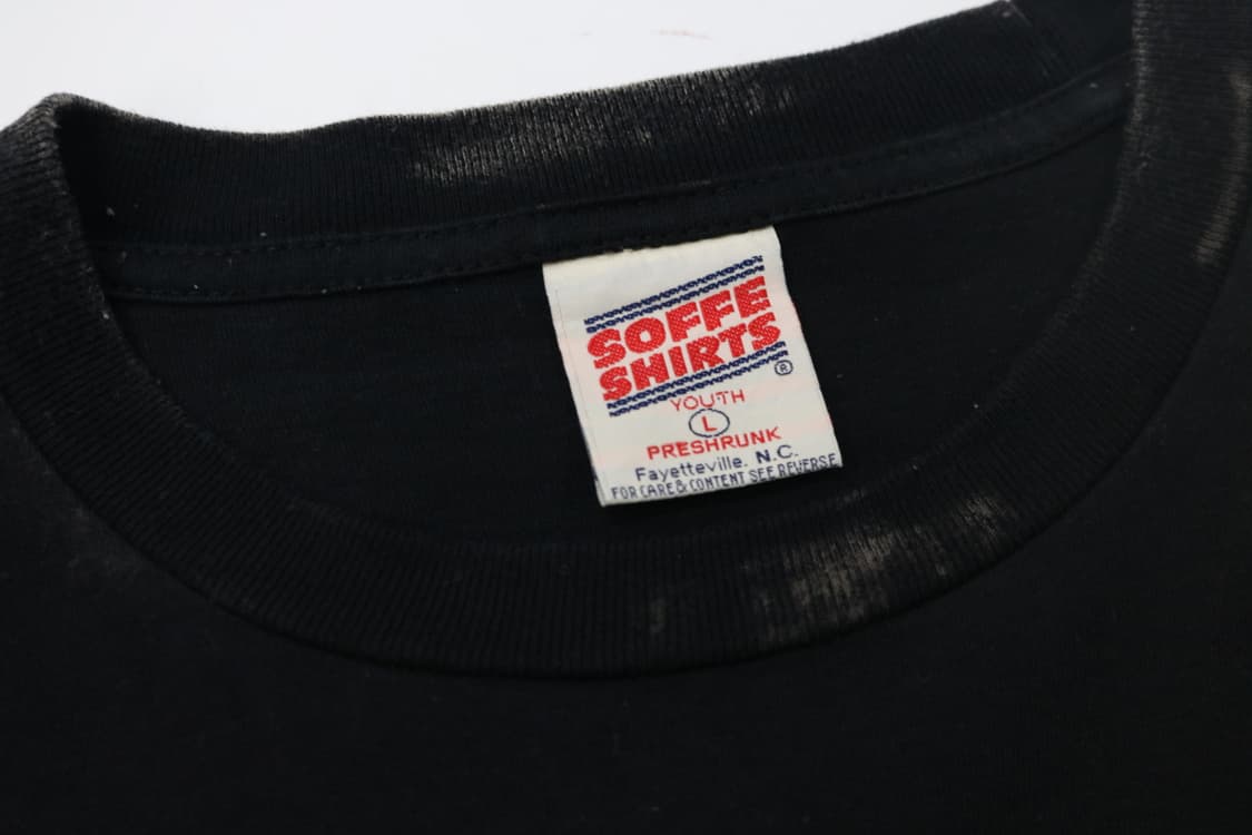 SOFFE 90s 빈티지 네온 픽셀 그래픽 블랙 티셔츠 L 상품이미지6