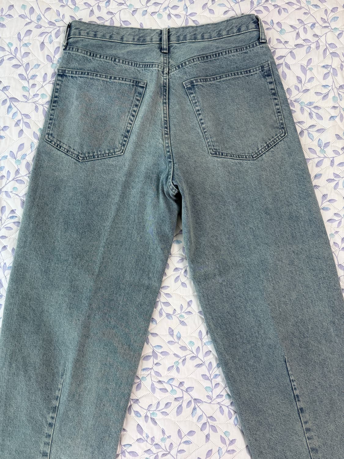 [33] GU 배럴 레그 진 연청 상품이미지4