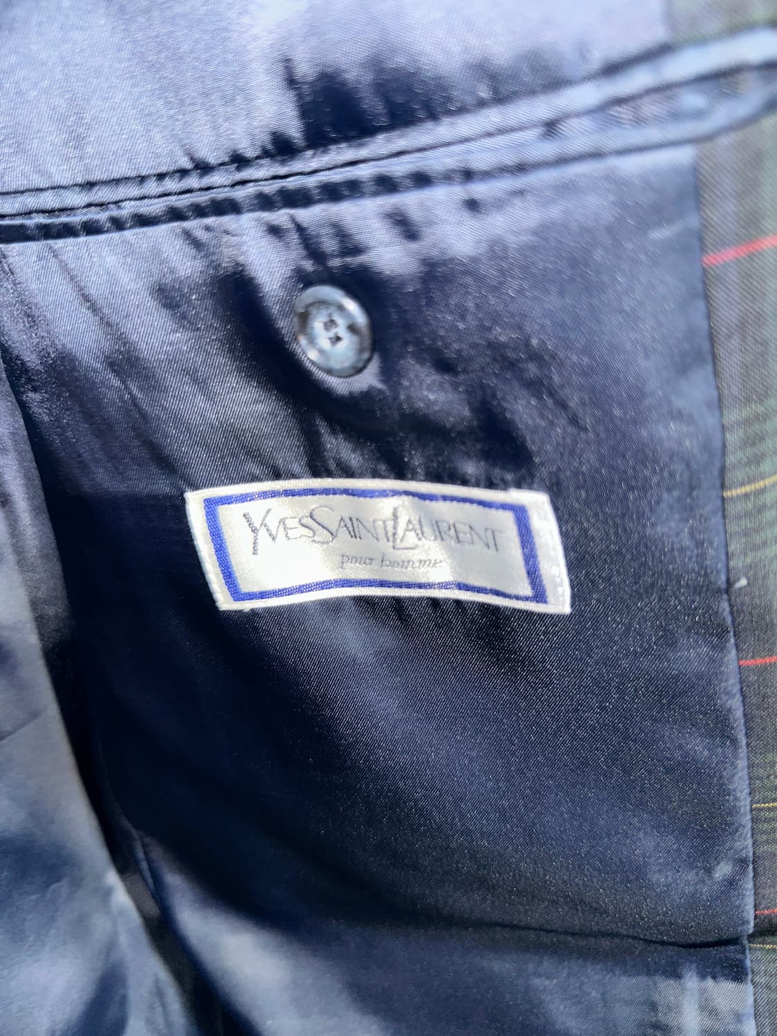 입생로랑 체크 블레이져 그린 상품이미지4