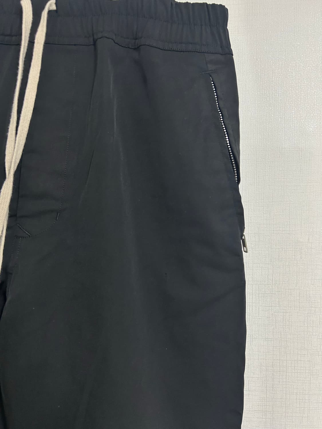 릭오웬스 드로스트링 트랙 조거 팬츠 블랙 상품이미지8