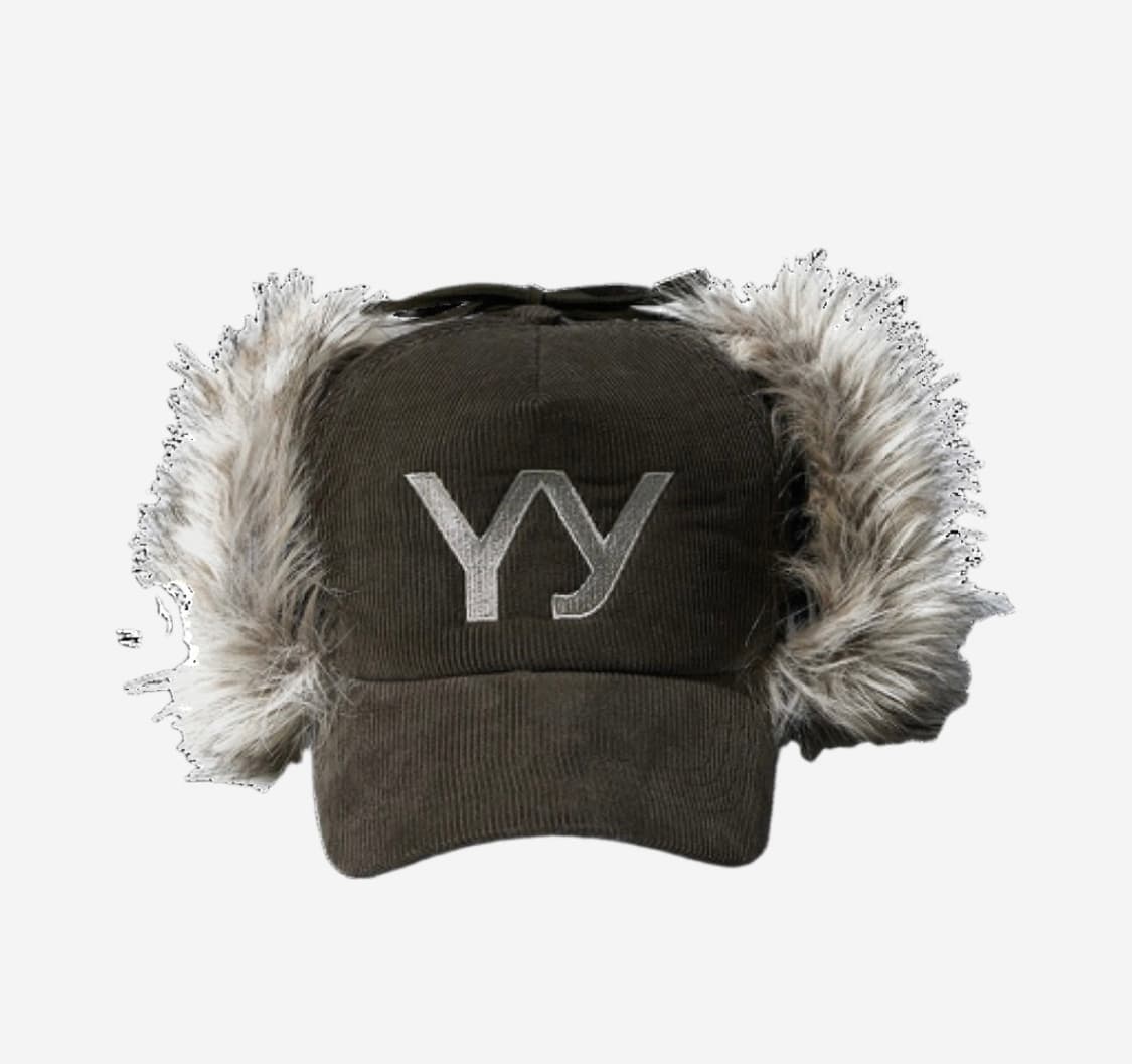 오픈와이와이 포우 퍼 코듀로이 이어플랩 캡 카키 상품이미지1