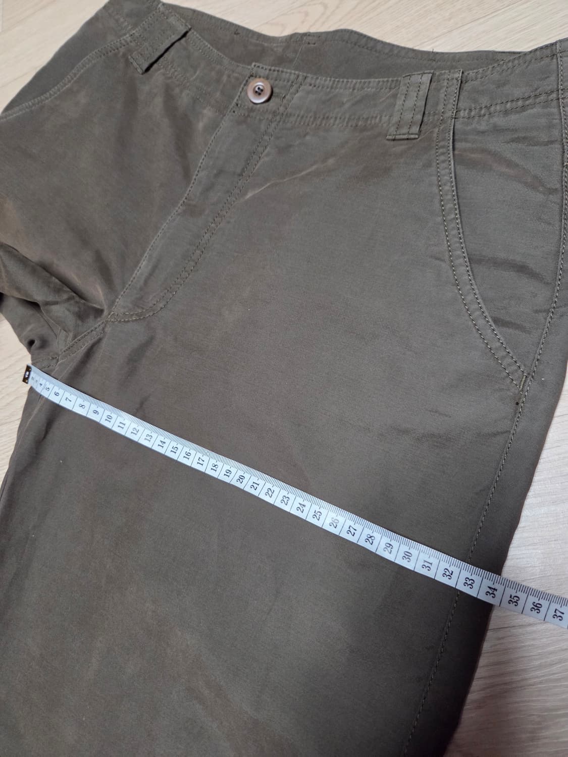 ARMANI COLLEZIONI 코튼 팬츠 카키 아르마니 상품이미지8