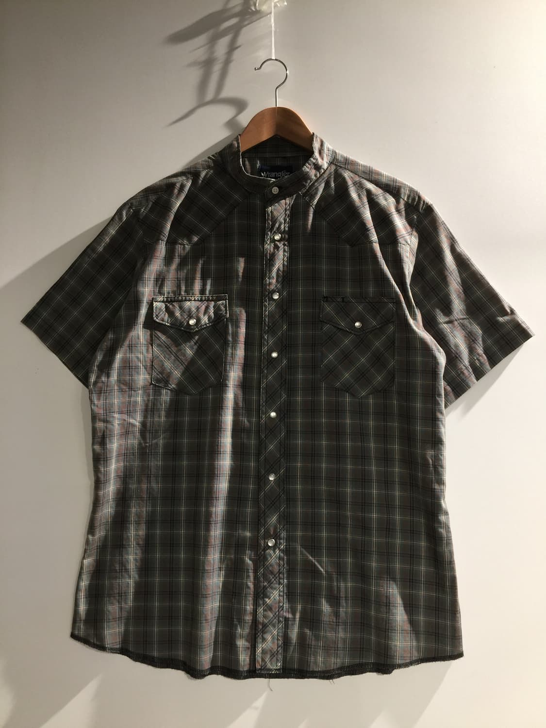 Wrangler 체크 반팔 셔츠 상품이미지1