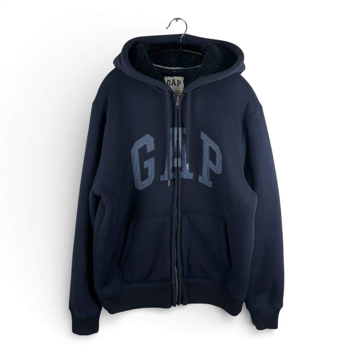 L) GAP 빅로고 보아 플리스 후드집업 네이비 상품이미지1