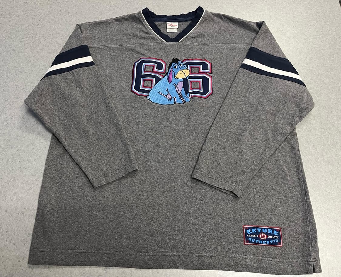 빈티지 디즈니 스토어 이요르 풋볼 티셔츠 롱슬리브 L 져지 긴팔 usa
 상품이미지1