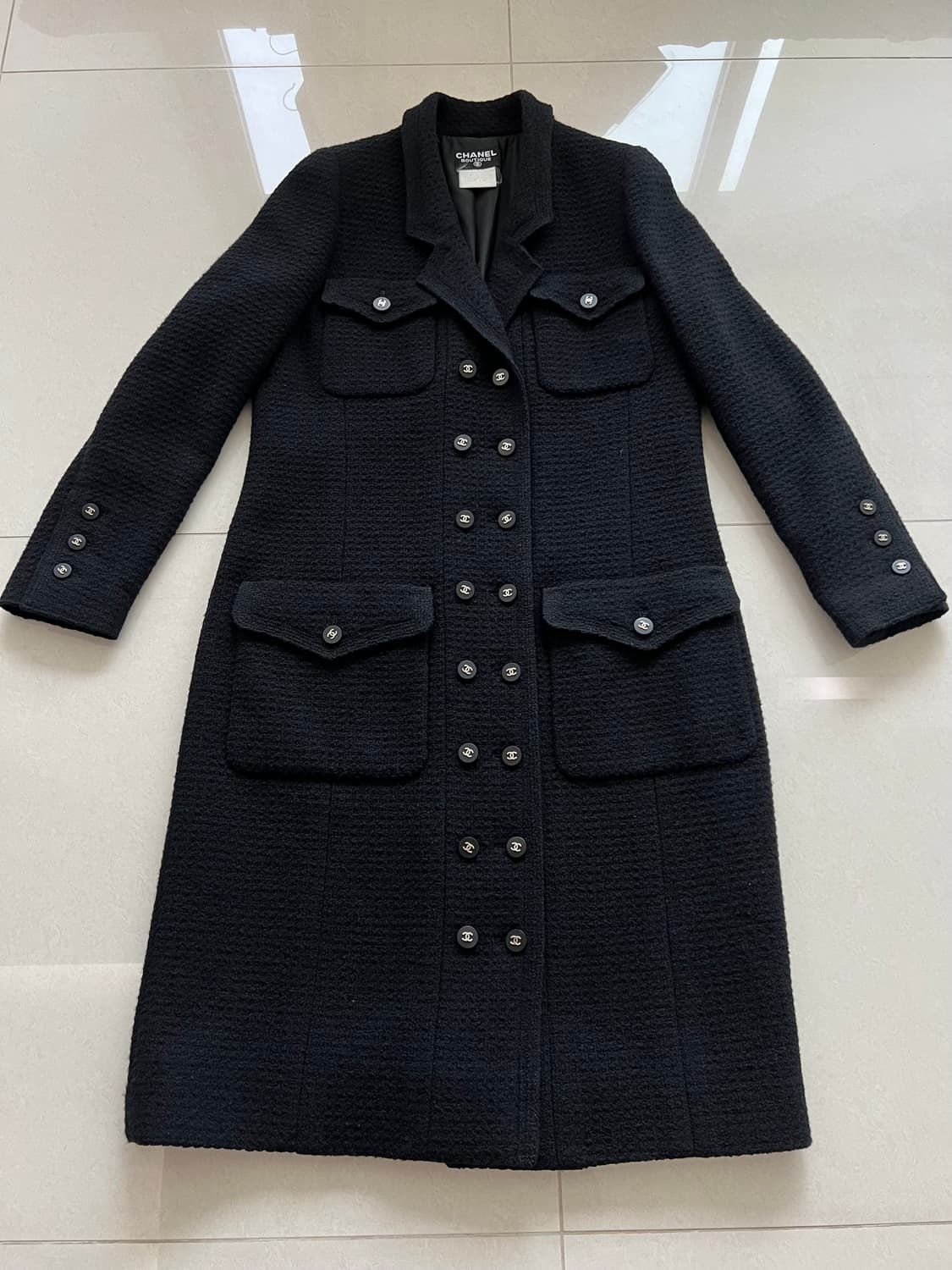 정품 샤넬 로고 버튼 코트 상품이미지1