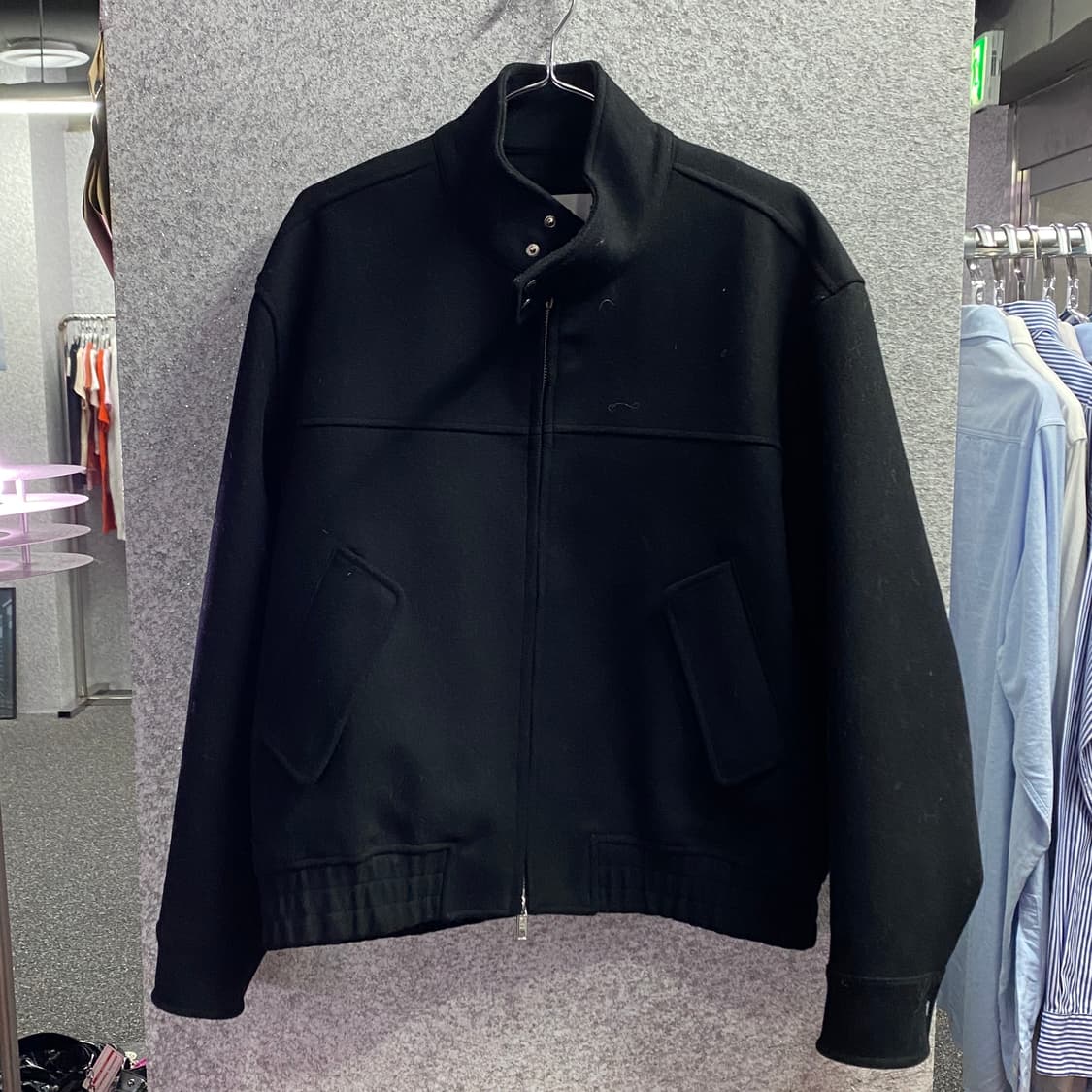 키뮤어 블랙 투웨이 스웨이드 자켓 B3297 상품이미지2