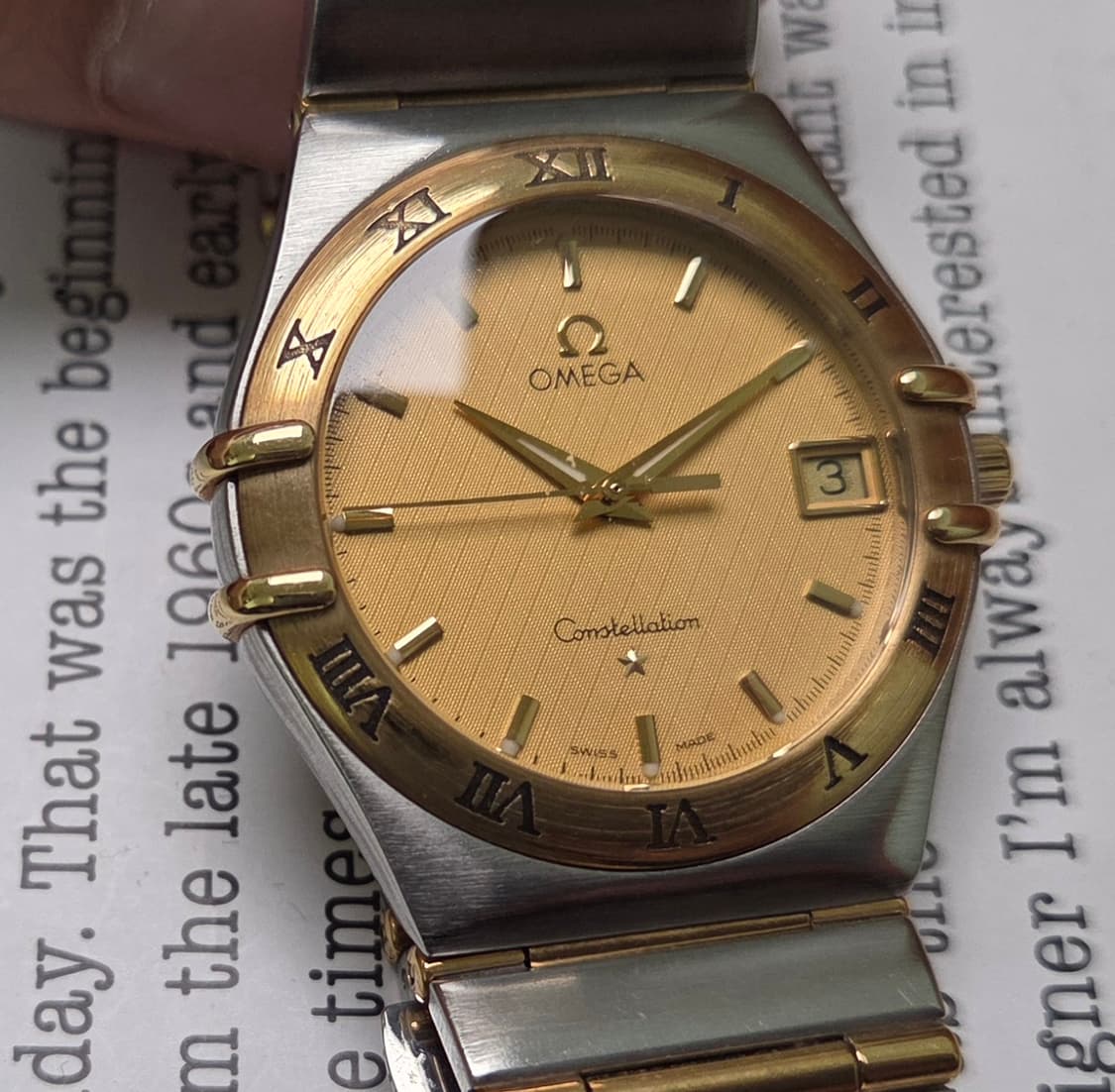 오메가 컨스틸레이션 18K콤비 풀바 쿼츠 상품이미지10