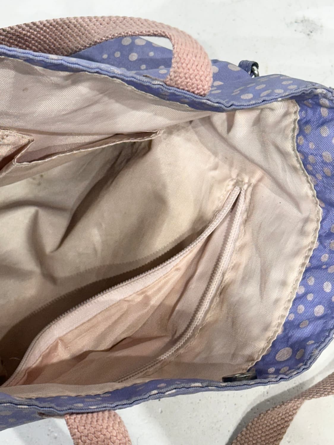 키플링 도트 연보라 땡땡이 미니 토트백 y2k 가방 상품이미지6