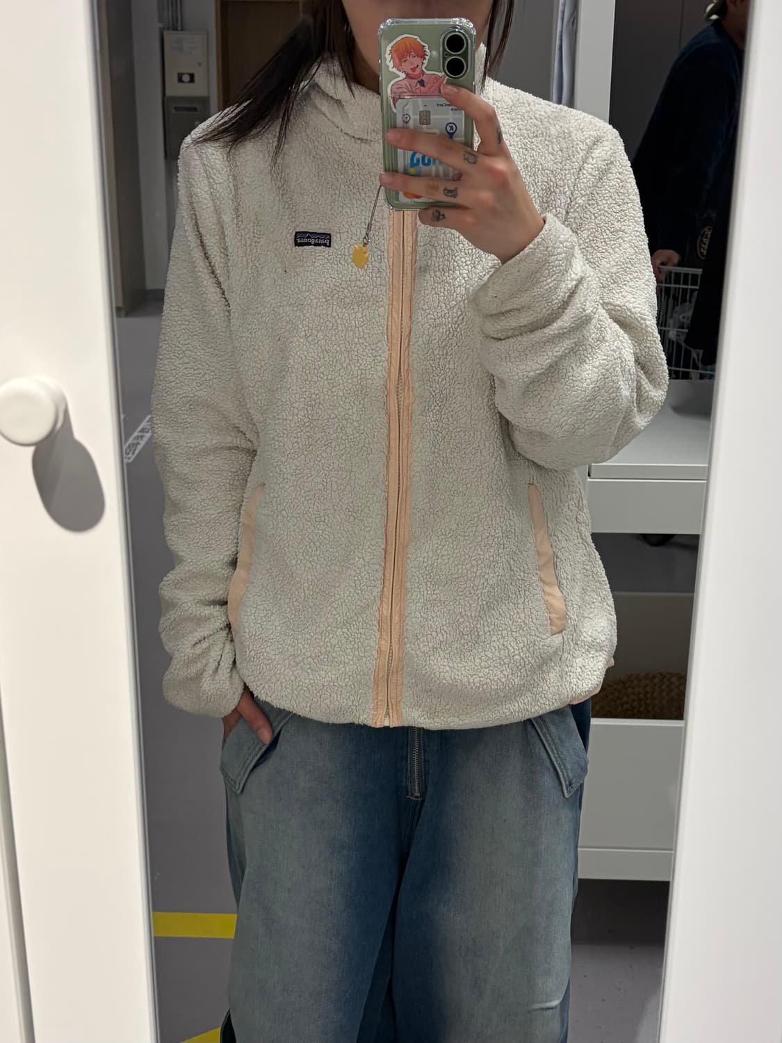 90s PATAGONIA 아이보리 플리스 집업 상품이미지4