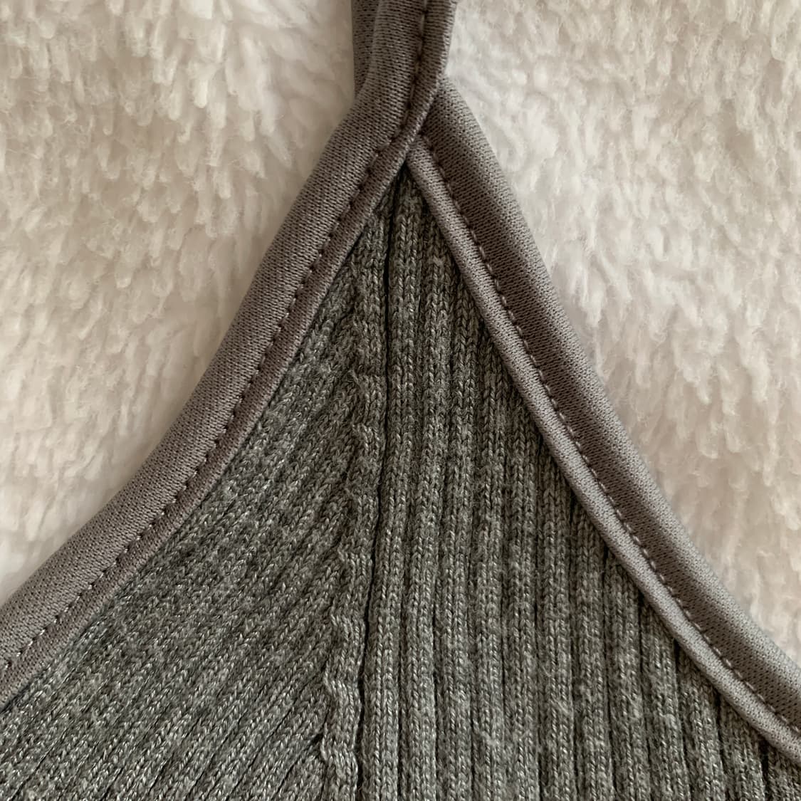 그레이 골지 니트 뷔스티에 레이어드 나시 탑 상품이미지5