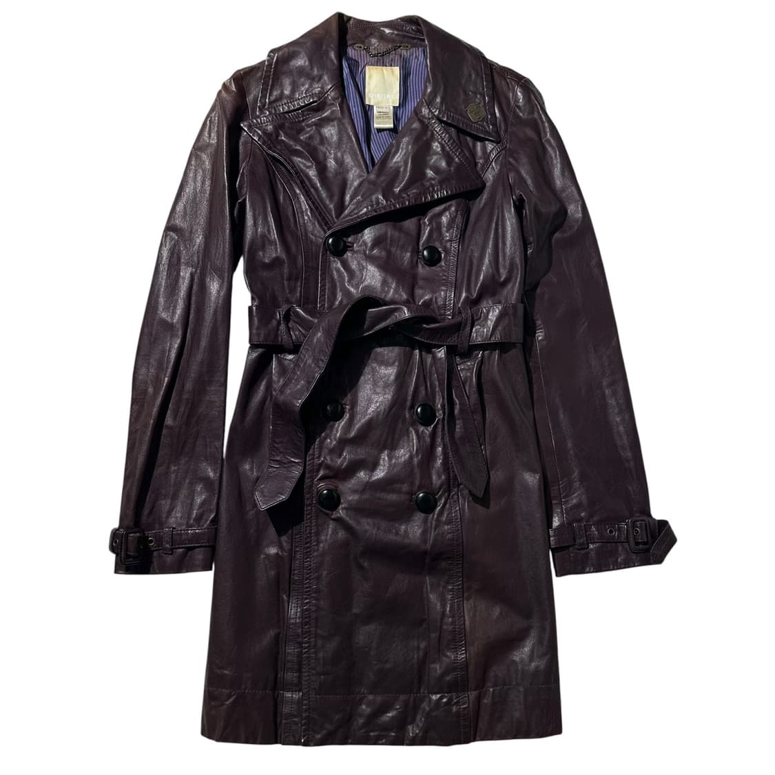 (매장판) 디젤 램스킨 레더 더블 트렌치 코트 상품이미지1